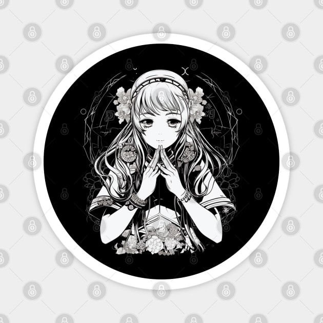 Kawaii Dreams - Cute Anime Girl Design Magnet by SzlagRPG